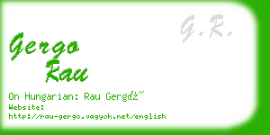 gergo rau business card